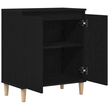 vidaXL Μπουφές Μαύρος Δρυς 60x35x70 cm Επεξεργασμένο Ξύλο 1 τεμ.