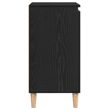 vidaXL Μπουφές Μαύρος Δρυς 60x35x70 cm Επεξεργασμένο Ξύλο 1 τεμ.