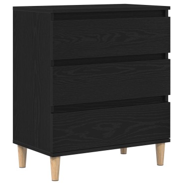vidaXL Μπουφές Μαύρο Δρυς 60x35x70cm Επεξεργασμένο Ξύλο 1 τεμ.