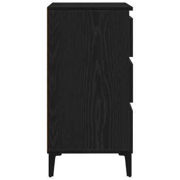 vidaXL Πλαϊνό Γραφείο Μαύρο Δρυός 60x35x70cm Επεξεργασμένο Ξύλο 1 τεμ.