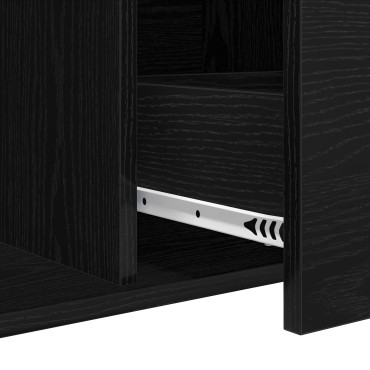 vidaXL Πλαϊνό γραφείο σε Μαύρο Δρυς 104x35x70cm Φτιαγμένο από ξύλο 1 τεμ.