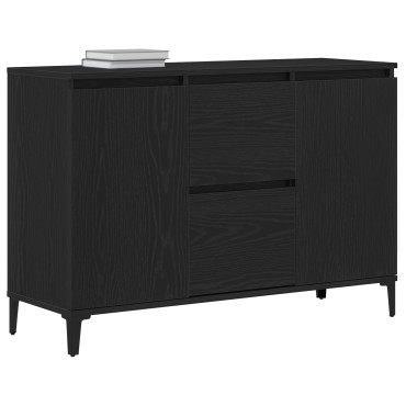 vidaXL Πλαϊνό γραφείο σε Μαύρο Δρυς 104x35x70cm Φτιαγμένο από ξύλο 1 τεμ.