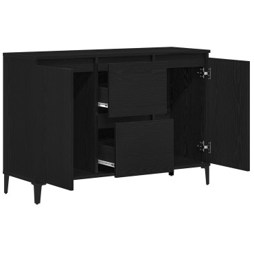 vidaXL Πλαϊνό γραφείο σε Μαύρο Δρυς 104x35x70cm Φτιαγμένο από ξύλο 1 τεμ.
