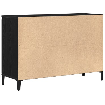 vidaXL Πλαϊνό γραφείο σε Μαύρο Δρυς 104x35x70cm Φτιαγμένο από ξύλο 1 τεμ.