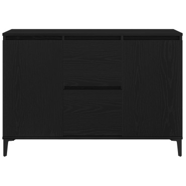 vidaXL Πλαϊνό γραφείο σε Μαύρο Δρυς 104x35x70cm Φτιαγμένο από ξύλο 1 τεμ.