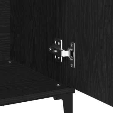 vidaXL Πλαϊνό γραφείο σε Μαύρο Δρυς 104x35x70cm Φτιαγμένο από ξύλο 1 τεμ.