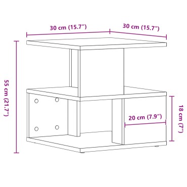 vidaXL Τραπέζι Ψηλού Σαλονιού Μαύρο Δρυς 40x40x40cm Φτιαγμένο από Ξύλο 1 τεμ.