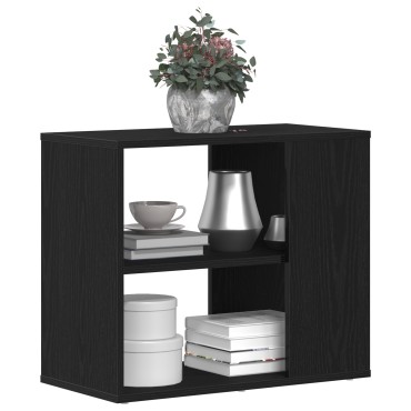vidaXL Πλαϊνό γραφείο Μαύρο Δρυς 60x30x50cm Επεξεργασμένο ξύλο 1 τεμ.
