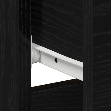 vidaXL Κομοδίνο 2 τεμ. Μαύρη Οξυά 40x40x50cm Επεξεργασμένο Ξύλο