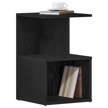 vidaXL Κομοδίνο σε Μαύρο Δρυς 35x35x55cm από Επεξεργασμένο Ξύλο 1 τεμ.