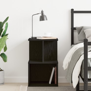 vidaXL Κομοδίνο σε Μαύρο Δρυς 35x35x55cm από Επεξεργασμένο Ξύλο 1 τεμ.