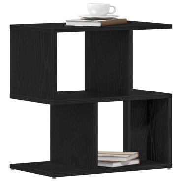 vidaXL Κομοδίνο Μαύρη Δρυς 50x30x51,5cm Επεξεργασμένο Ξύλο 1 τεμ.