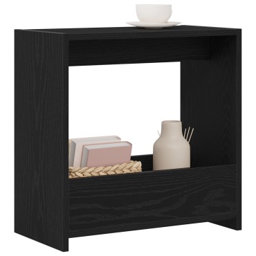 vidaXL Τραπέζι Δίπλα στον Καναπέ Μαύρο Δρύς 50x26x50cm Επεξεργασμένο Ξύλο 1 τεμ.
