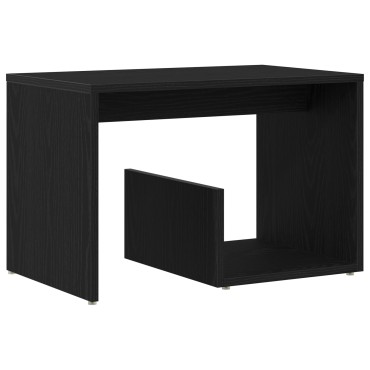 vidaXL Τραπέζι Σαλονιού Μαύρο Δρύς 59x36x38cm Επεξεργασμένο ξύλο 1 τεμ.