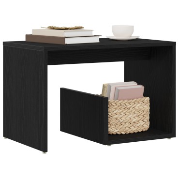 vidaXL Τραπέζι Σαλονιού Μαύρο Δρύς 59x36x38cm Επεξεργασμένο ξύλο 1 τεμ.