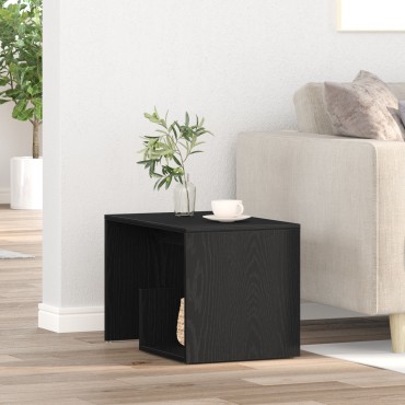 vidaXL Τραπέζι Σαλονιού Μαύρο Δρύς 59x36x38cm Επεξεργασμένο ξύλο 1 τεμ.