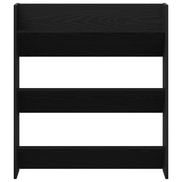 vidaXL Ντουλάπα Παπουτσιών Μαύρο Δρυς 80x18x90cm από Επεξεργασμένο Ξύλο