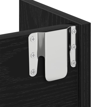vidaXL Ντουλάπα Παπουτσιών Μαύρο Δρυς 80x18x90cm από Επεξεργασμένο Ξύλο