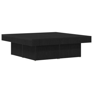 vidaXL Τραπέζι σαλονιού Μαύρο Δρυς 90x90x28cm Φτιαγμένο από ξύλο 1 τεμ.