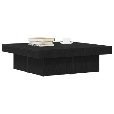 vidaXL Τραπέζι σαλονιού Μαύρο Δρυς 90x90x28cm Φτιαγμένο από ξύλο 1 τεμ.