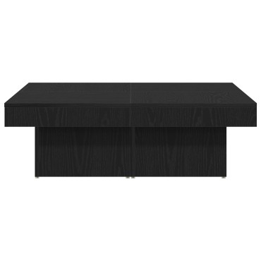 vidaXL Τραπέζι σαλονιού Μαύρο Δρυς 90x90x28cm Φτιαγμένο από ξύλο 1 τεμ.