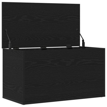 vidaXL Κουτί Αποθήκευσης Μαύρος Δρυς 84x42x46cm Ξύλο επεξεργασμένο 1 τεμ.