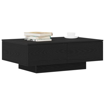 vidaXL Τραπεζάκι σαλονιού Μαύρος Δρυς 90x60x31cm Επεξεργασμένο ξύλο 1 τεμ.