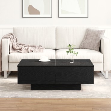 vidaXL Τραπεζάκι σαλονιού Μαύρος Δρυς 90x60x31cm Επεξεργασμένο ξύλο 1 τεμ.