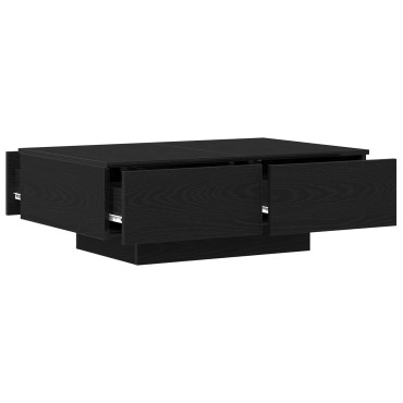 vidaXL Τραπεζάκι σαλονιού Μαύρος Δρυς 90x60x31cm Επεξεργασμένο ξύλο 1 τεμ.