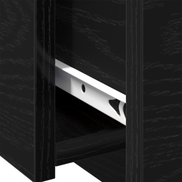 vidaXL Τραπεζάκι σαλονιού Μαύρος Δρυς 90x60x31cm Επεξεργασμένο ξύλο 1 τεμ.