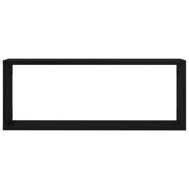 vidaXL Ράφια Τοίχου 4 τεμ. Μαύρη Οξυά 60x15x23cm