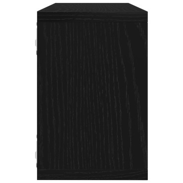 vidaXL Ράφια Τοίχου 4 τεμ. Μαύρη Οξυά 60x15x23cm