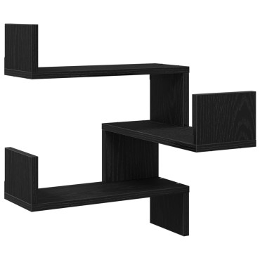 Ράφι Γωνίας vidaXL Μαύρο Δρυς 40x40x49,5cm Ξύλο επεξεργασμένο