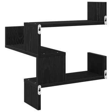 Ράφι Γωνίας vidaXL Μαύρο Δρυς 40x40x49,5cm Ξύλο επεξεργασμένο