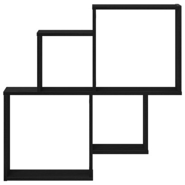 vidaXL Ντουλάπα Τοίχου Μαύρο Δρυς 80x15x78,5cm Από Επεξεργασμένο Ξύλο