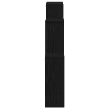 vidaXL Ντουλάπα Τοίχου Μαύρο Δρυς 80x15x78,5cm Από Επεξεργασμένο Ξύλο