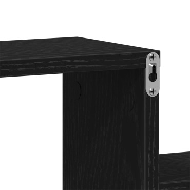 vidaXL Ντουλάπα Τοίχου Μαύρο Δρυς 80x15x78,5cm Από Επεξεργασμένο Ξύλο