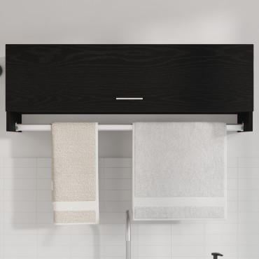 Ντουλάπα vidaXL Μαύρη Βελανιδιά 100x32,5x35cm από επεξεργασμένο ξύλο 1 τεμ.