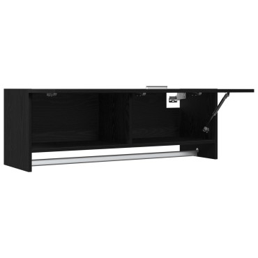 Ντουλάπα vidaXL Μαύρη Βελανιδιά 100x32,5x35cm από επεξεργασμένο ξύλο 1 τεμ.