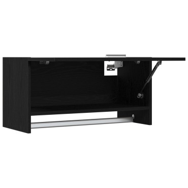 ντουλάπα vidaXL Μαύρο Δρυ 70x32,5x35cm από Ξύλο