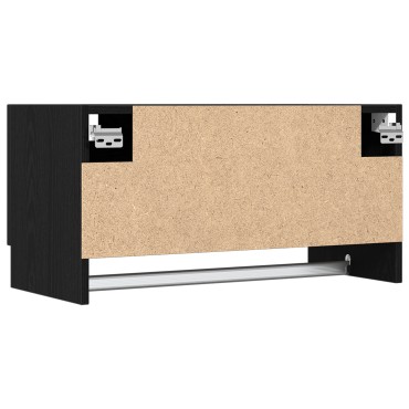 ντουλάπα vidaXL Μαύρο Δρυ 70x32,5x35cm από Ξύλο