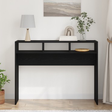 vidaXL Κονσόλα Μαύρη Δρυς 105x30x80cm Φτιαγμένη από ξύλο 1 τεμ.