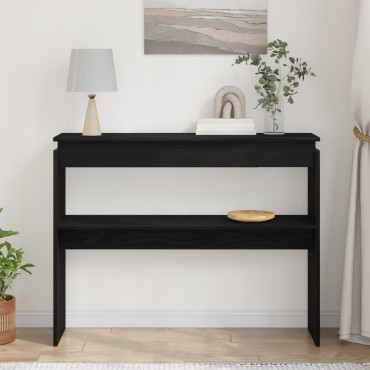 vidaXL Κονσόλα Τραπέζι Μαύρο Δρυς 80x30x102cm από Ξύλο 1 τεμ.
