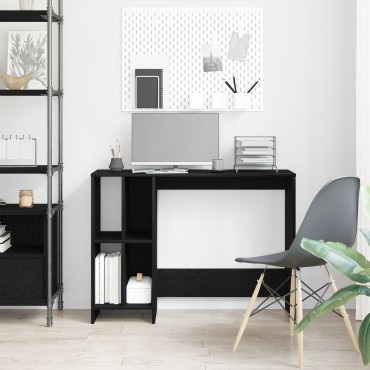 vidaXL Γραφείο Μαύρη Οξυά Επεξεργασμένο Ξύλο 102,5x35x75 εκ 1 τεμ.