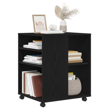 vidaXL Κάβα Αποθήκευσης Μαύρη Βελανιδιά 60x53x72,5cm Επεξεργασμένο Ξύλο