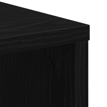 vidaXL Κάβα Αποθήκευσης Μαύρη Βελανιδιά 60x53x72,5cm Επεξεργασμένο Ξύλο