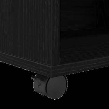 vidaXL Κυλιόμενος Ντουλάπι Μαύρη Δρυς 46x36x59cm Επεξεργασμένο Ξύλο