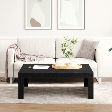 vidaXL Μαύρο Τραπεζάκι Σαλονιού - 100x100x35cm Φτιαγμένο από Σύνθετο Ξύλο 1 τεμ.