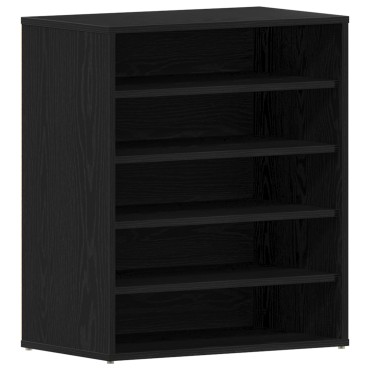 vidaXL Ντουλάπι Παπουτσιών Μαύρο Δρυς 60x35x70cm Επεξεργασμένο Ξύλο