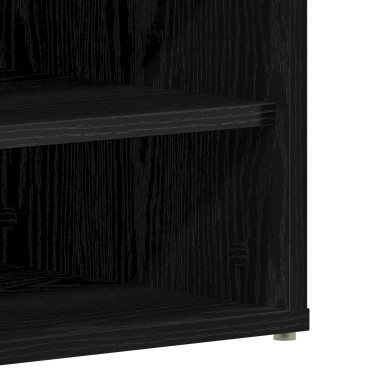 vidaXL Ντουλάπι Παπουτσιών Μαύρο Δρυς 60x35x70cm Επεξεργασμένο Ξύλο